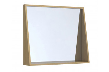 Miroir de salle de bain rectangulaire en bois L80 - NAPOLI