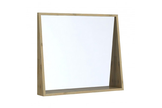 Miroir de salle de bain rectangulaire en bois L80 - FUJI