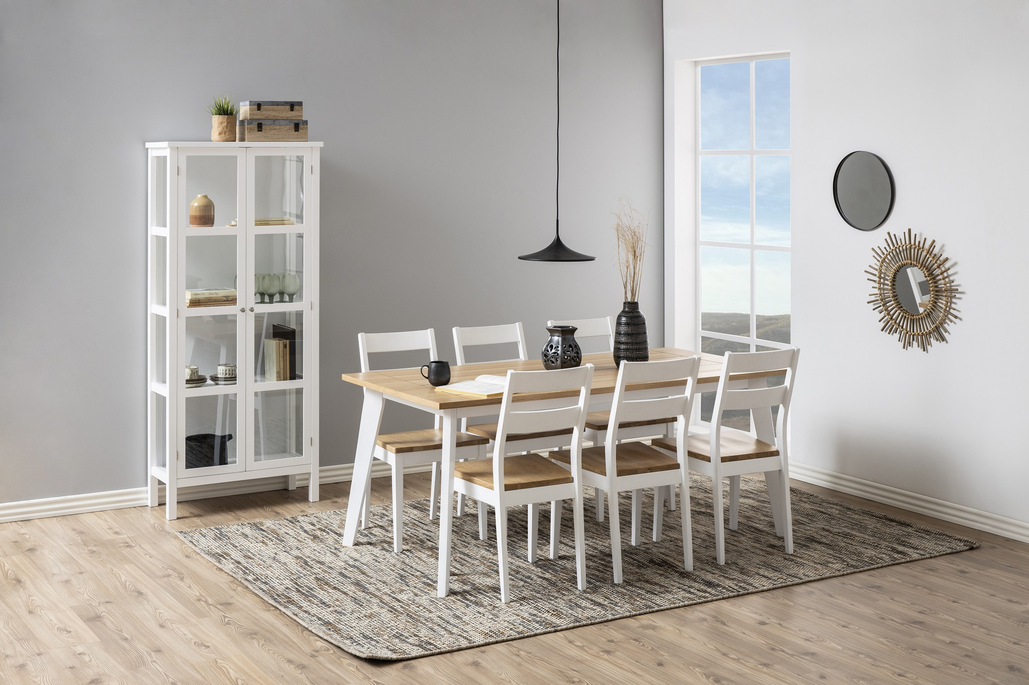 Pieds De Table En Metal Blanc Avec Plateau Bois Massif Chene Avec