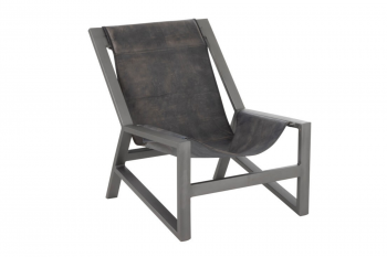 Fauteuil relax cuir et métal - Zen