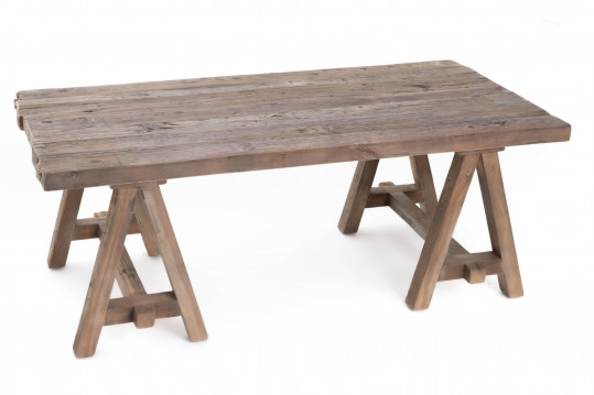Table basse rectangulaire en bois recyclé L120 - LEONIE