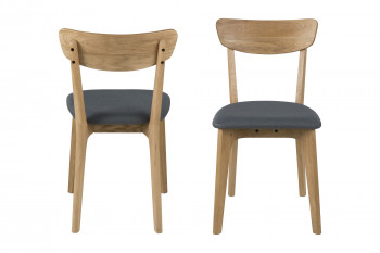 Chaises moderne en bois et tissus (lot de 2) - PAIXA