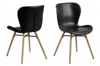 Chaises simili et bois (lot de 2) - MATILDA