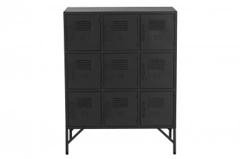 Buffet armoire industrielle 9 casiers en métal - ERNESTINE