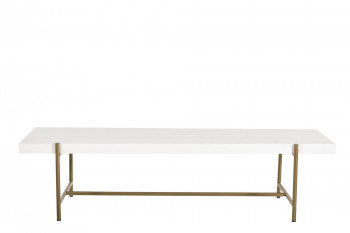 Table basse rectangulaire moderne en bois et métal L160 - BRIGHTON