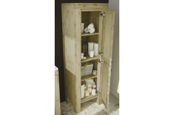 OCCASION Colonne salle de bain en bois d'acacia - 50 cm - MARKLE