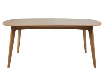 Table à manger ovale en bois avec 2 allonges L180/270 - MARTINE