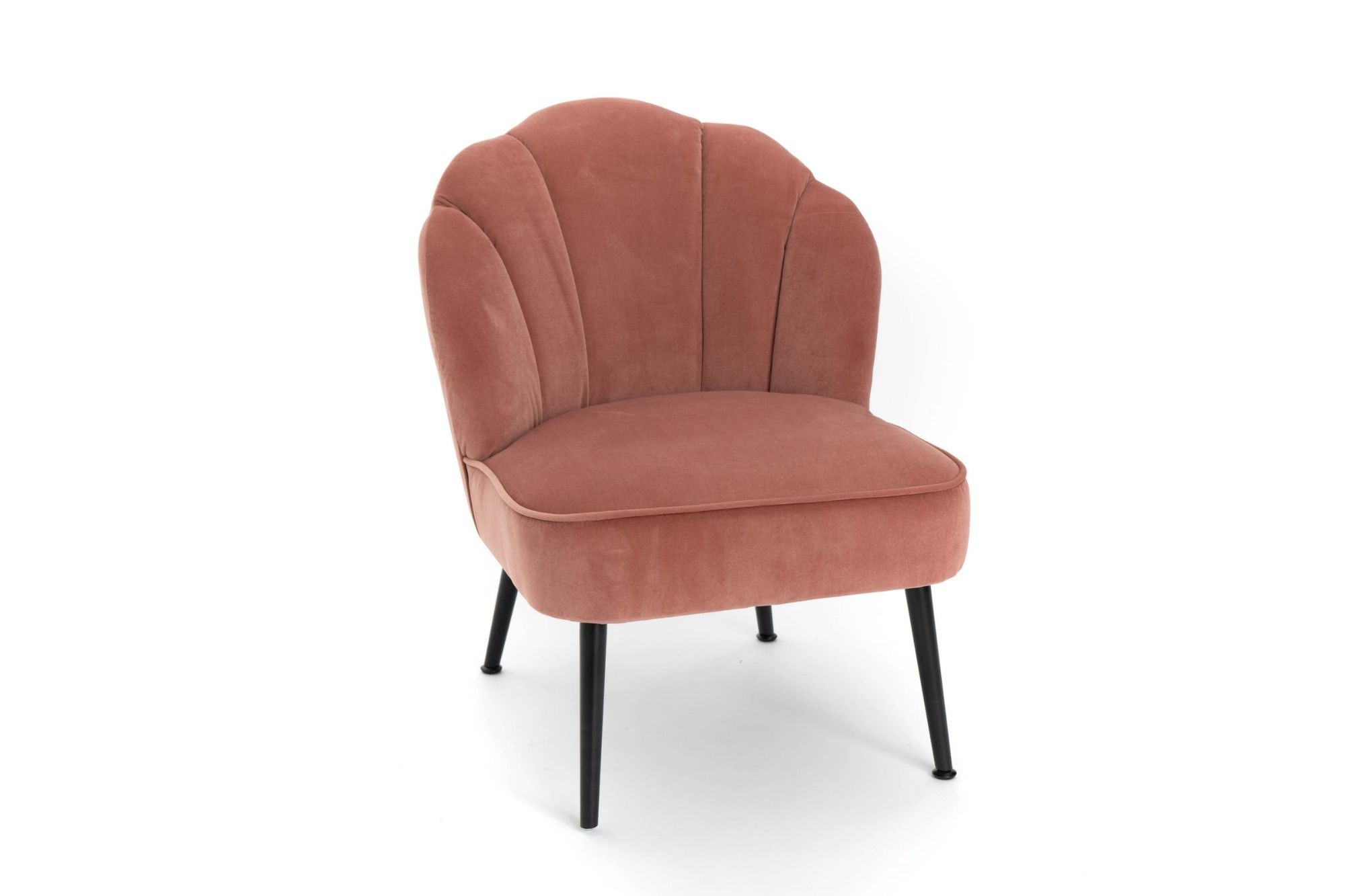 fauteuil en velours rose en forme de fleur