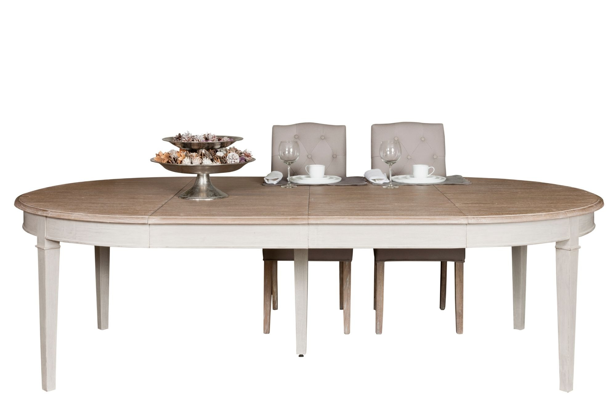 Table ronde salle à manger en bois massif, style romantique HAUSSMANN