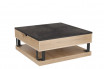 Table basse relevable en bois et céramique