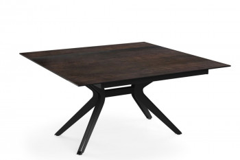 Table à manger rectangulaire extensible en céramique et métal L150 - PYRUS