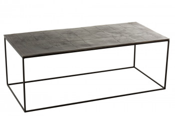 Table basse rectangulaire en métal de style contemporain L110 - ALAIA