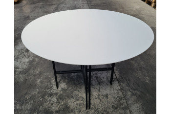 OCCASION Table ronde moderne en bois et métal D120 - BRIGHTON