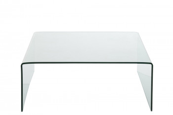 Table basse carrée contemporaine en verre L100 - GALLE