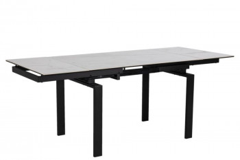 Table de salle à manger rectangulaire extensible en céramique L120/200 - HILDA