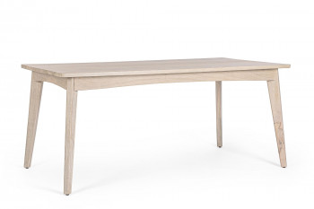 Table de salle à manger rectangulaire en bois blanchi L173 - SHANNA