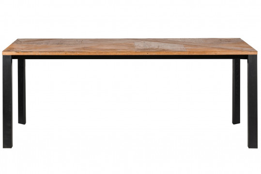 Table rectangulaire extensible en bois de teck et métal L200/230 - JAKARTA
