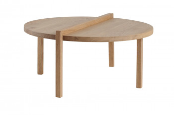 Table basse design ronde en bois