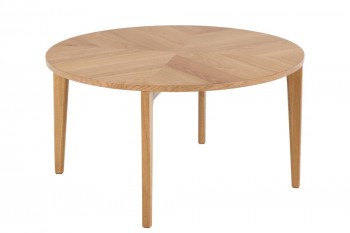 table de salon ronde en chêne