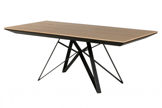 OCCASION Table en bois extensible bois/métal L200/292 - SPIDER
