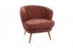 fauteuil en tissu terracotta chiné