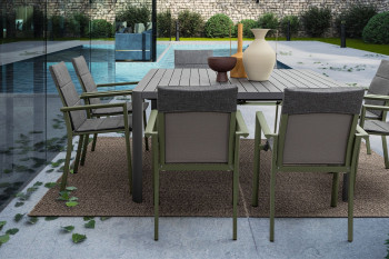 Table de jardin  carrée extensible en métal L97/149 - AVIGNON