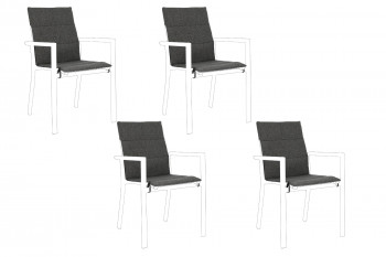 Coussins pour chaise de jardin en toile (lot de 4) - CASSIS