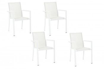 Chaises de jardin colorées en aluminium (lot de 4) - CASSIS