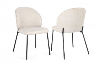 Chaises de salle à manger design en tissu (lot de 2) - NELLY