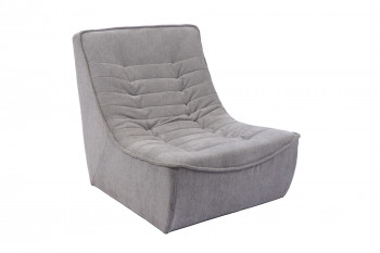 Fauteuil relax cocon en tissu gris - PISCO