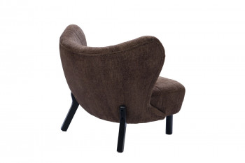 Fauteuil crapaud pieds métal et velours - GASPARD