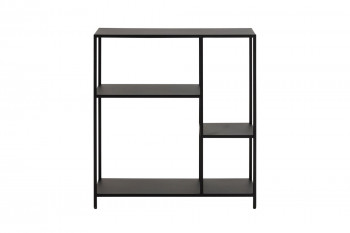 Bibliothèque scandinave en métal noir 3 tablettes - HARLOW