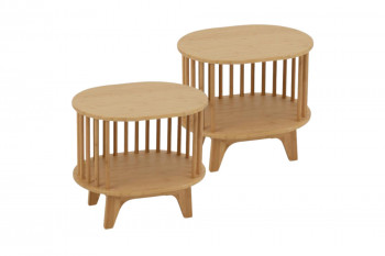 Table de chevet en bambou naturel (lot de 2) - IPANEMA