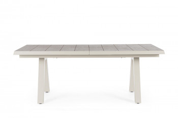 Table de jardin extensible en céramique gris cendré L205/265 - CENITZ