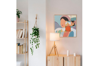 Tableau en bois taquin profil énigmatique 63 x 63 - IRENE
