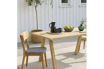 Table de jardin rectangulaire en teck L240 10 places - ARONE