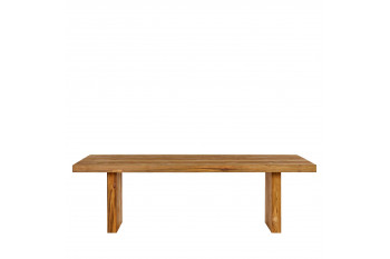 Table de jardin en bois recyclé brun L245 10 places - NONZA