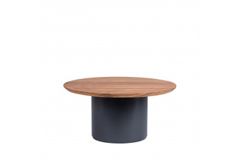 Table basse ronde contemporaine D70 en acacia - SAJO