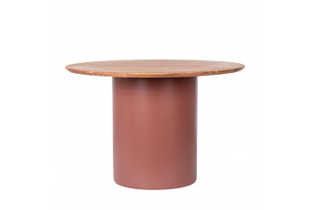 Table ronde contemporaine D115 4 places en acacia - SAJO