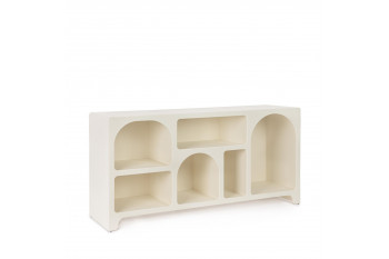 Buffet bas organique écru 6 niches - DAHAR