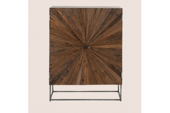 Armoire  2 portes en bois et métal - SHINE
