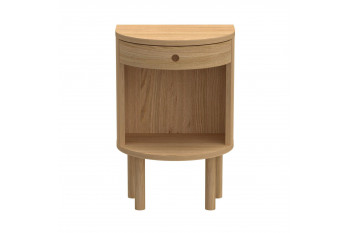 Table de chevet demi-cercle 1 tiroir 1 niche - MACON