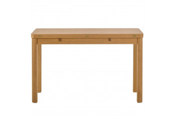 Table rectangulaire à volets chêne clair 2/4 places L120 - MILA