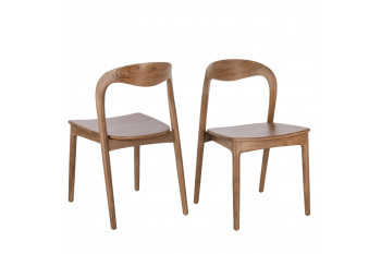 Chaises de salle à manger en bois de teck (lot de 2) - JUNE