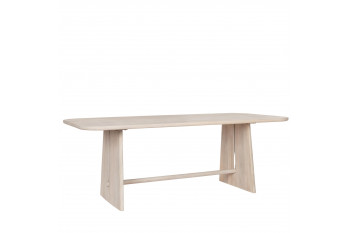Table rectangulaire en manguier massif blanchi 8 places L200 - TOKYO