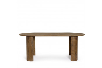 Table de salle à manger en manguier japandi 10 places L210 - NAPLES