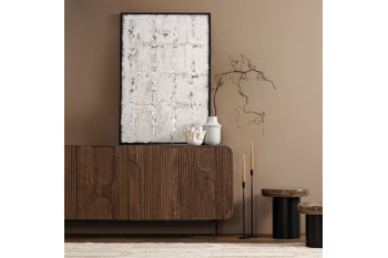 Buffet en bois de manguier 4 portes L180 - AGRA