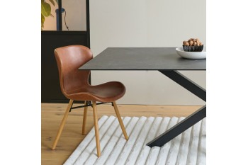 Chaises simili et bois (lot de 2) - MATILDA