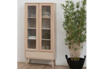 Vitrine en bois clair - NOGANA