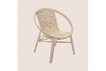 Fauteuil rond en rotin naturel - CROZON
